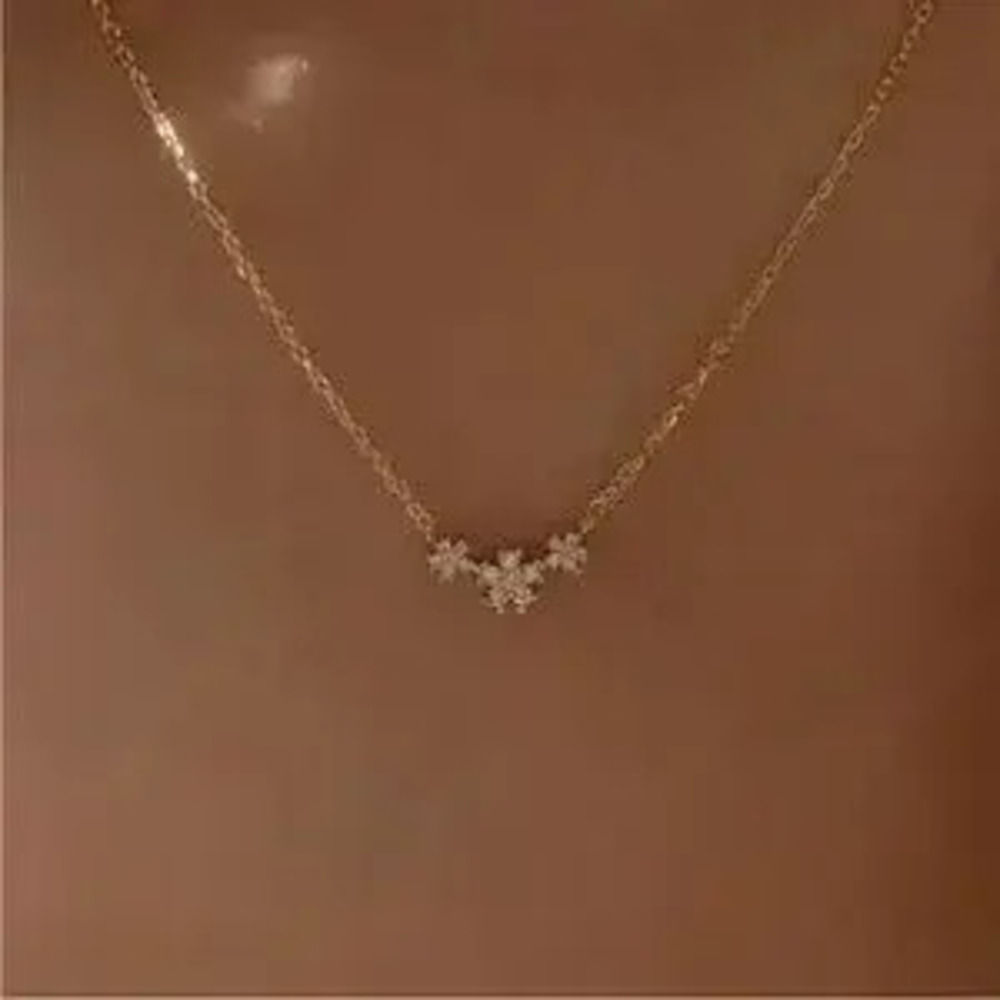 Gold Filled CZ Floral Necklace